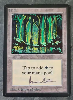 MTG Magic - Beta Plains - Altered and Signed by original artist Jesper Myrfors - Image 1