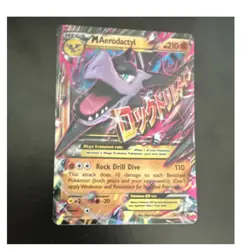 Pokemon M Aerodactyl EX Full Art Ultra Rare Holo XY Mega 210 HP English - Image 1