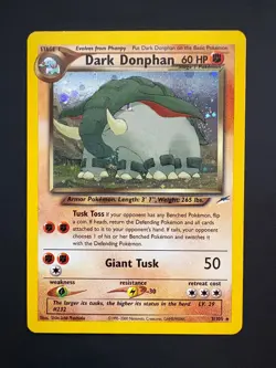 Dark Donphan 3/105 Pokemon Neo Destiny Unlimited Holo Rare Lightly Played 2002 - Image 1