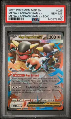 2025 POKEMON MEP EN-ME BLACK STAR PROMO #025 MEGA KANGASKHAN EX PSA 10 - Image 1
