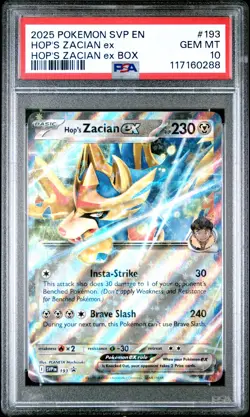 2025 POKEMON SVP EN-SV BLACK STAR PROMO #193 HOP'S ZACIAN EX PSA 10 - Image 1