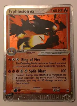 Typhlosion ex 99/100 EX Sandstorm Holo Rare Vintage Pokemon TCG E Reader 3Swirls - Image 1