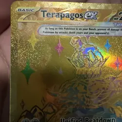 Pokemon TCG Terapagos ex 180/131 Gold Secret Rare Prismatic Evolutions - Image 5