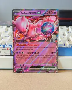 Team Rockets Mewtwo Ex SVP 216 Promo Pokemon Scarlett and Violet Destined Rivals - Image 1