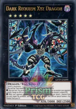 1st ed Dark Requiem Xyz Dragon ultra rare GFTP-EN099 Yugioh - Image 1