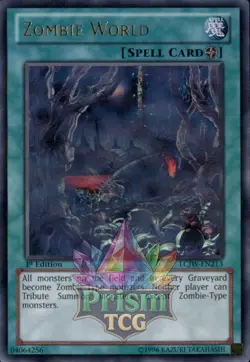 1st ed Zombie World ultra rare LCJW-EN213 Yugioh - Image 1