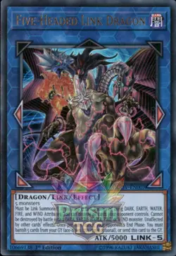 1st ed Five-Headed Link Dragon ultra rare DUOV-EN007 Yugioh - Image 1