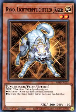 Yu Gi Oh! Ryko, Lichtverpflichteter Jager RA02-DE003 Ultra Rare - Image 1