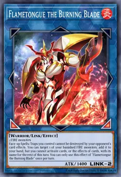 Yugioh BLZD-EN099 - Flametongue the Burning Blade - Super Rare - Image 1