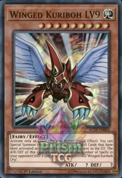 1st ed Winged Kuriboh LV9 super rare AC19-EN005 Yugioh - Image 1