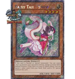 Yugioh! 1x Fairy Tail - Snow RA04-EN269 Platinum Secret Rare 1st Ed NM - Image 1