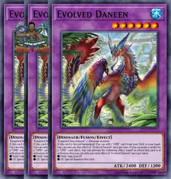 Yugioh! 3x Evolved Daneen BLZD-EN092 Super Rare 1st Ed NM - Image 1