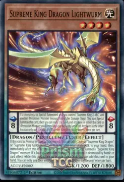 1st Ed Supreme King Dragon Lightwurm AGOV-EN002 Yugioh - Image 1