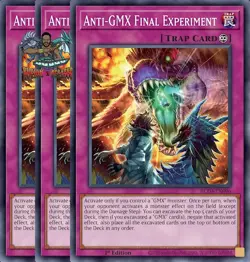 Yugioh! 3x Anti-GMX Final Experiment BLZD-EN096 Super Rare 1st Ed NM - Image 1