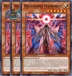 Yugioh! 3x Hecahands Mankibuel BLZD-EN018 Super Rare 1st Ed NM - Image 1