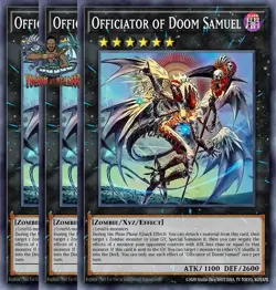 Yugioh! 3x Officiator of Doom Samuel BLZD-EN089 Super Rare 1st Ed NM - Image 1