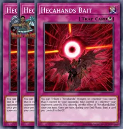 Yugioh! 3x Hecahands Bait BLZD-EN075 Common 1st Ed NM - Image 1