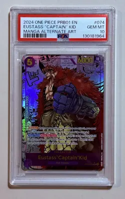 Eustass “Captain” Kid OP05-074 Manga Alt Art PRB-01 The Best PSA 10 - Image 1