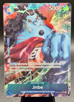 Jinbe OP07-045 SR Alt Art One Piece Card Game Super Rare Holo English NM/M - Image 1