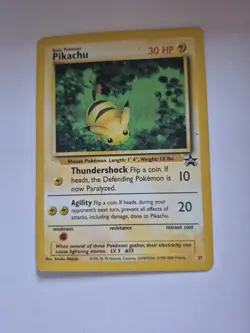 2000 Pokemon Black Star Promo Pikachu #27 - Card Has Been Played - Image 1