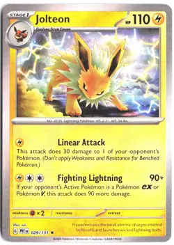 SV2a: Pokemon Card 151 #135/165 Jolteon (Poke Ball Pattern) - Image 1