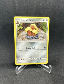 ALOLAN DUGTRIO 123/214 Uncommon Lost Thunder Pokemon Card 2018 LP - Image 1