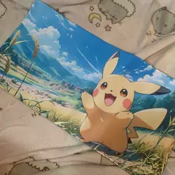 Pikachu Rubber Playmat Play Mat Tcg Trading Card Game Pokemon Gift Present Desk - Image 1