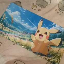 Pikachu Rubber Playmat Play Mat Tcg Trading Card Game Pokemon Gift Present Desk - Image 2