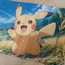 Pikachu Rubber Playmat Play Mat Tcg Trading Card Game Pokemon Gift Present Desk - Image 4