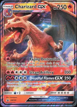 Sun & Moon Promo Charizard GX - SM195 Holo Promo Pokemon (Jumbo Card) LP - Image 1