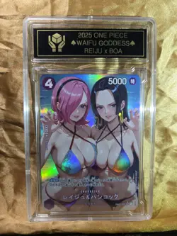 VINSMOKE REIJU x BOA HANCOCK Waifu Goddess Refractor CUSTOM CARD Black Label - Image 1