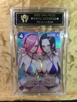 VINSMOKE REIJU x BOA HANCOCK Waifu Goddess Refractor CUSTOM CARD Black Label - Image 2