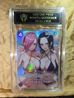 VINSMOKE REIJU x BOA HANCOCK Waifu Goddess Refractor CUSTOM CARD Black Label - Image 3