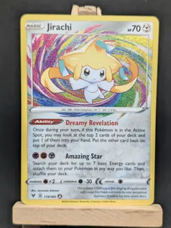Pokemon TCG Jirachi Card Vivid Voltage 119/185 Amazing Rare NM - Image 1