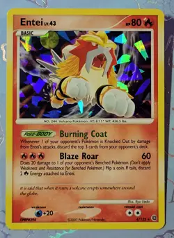 Entei 4/132 Secret Wonders Holo Pokemon Card NM - Image 1