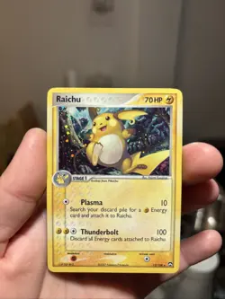 Pokemon TCG Raichu Card #12/108 Holo EX Power Keepers LP/NM - Image 1