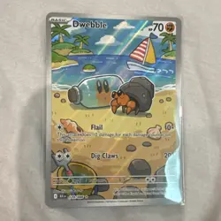 Pokemon Dwebble Full Art Holo Basic BLK EN 129/086 English 2025 Card - Image 1