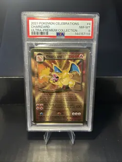 PSA 8 Pokemon Charizard Celebrations UPC Metal Promo 4/102 Card - Image 1