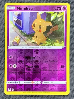 Mimikyu 080/196 Rare Lost Origins Pokemon Card 2022 Reverse - Image 1