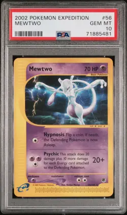 PSA 10 MEWTWO 56/165 | Expedition Non Holo WOTC Pokemon Card - Image 1