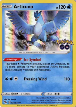 2022 Holo Pokemon Pokemon GO #024/078 Articuno - Image 1