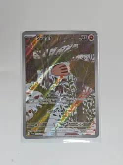 Pokemon TCG Swinub 165/159 Journey Together Illustration Rare NM - Image 1