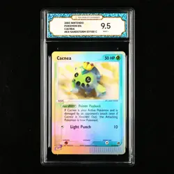 TQG 9.5 Mint+ 2003 Pokemon ENG Cacnea #EX-SANDSTORM 57/100 C - Image 1