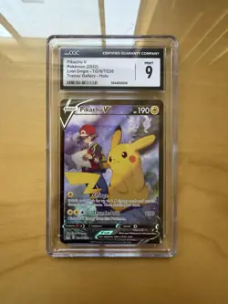 2022 Pokemon Pikachu V Lost Origin # TG16/TG30 CGC 9 - Image 1