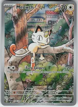 MEOWTH 106/094 PHANTASMAL FLAMES POKEMON ILLUSTRATION RARE NM/M - Image 1