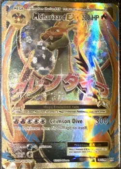 2016 POKEMON XY EVOLUTIONS #101/108 FULL ART/M CHARIZARD EX Art Poke Card - Image 1