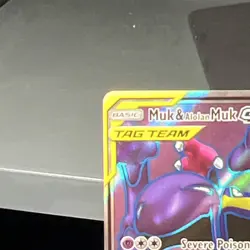 Pokemon Muk & Alolan Muk GX TAG TEAM Holo Full Art 196/214 Unbroken Bonds - Image 5