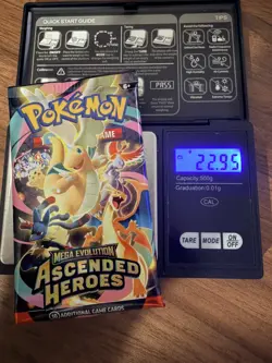 Extremely Heavy Pokemon TCG Ascended Heroes Booster Pack (22.94-95g) - Image 1