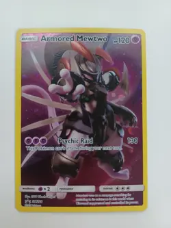 Armored Mewtwo Pokemon Sun & Moon Black Star Promo SM228 LP - Image 1
