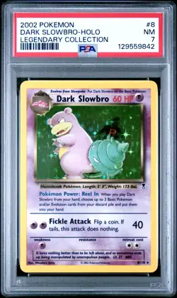 2002 Pokemon Legendary Collection Dark Slowbro Holo #8/110 PSA 7 - Image 1